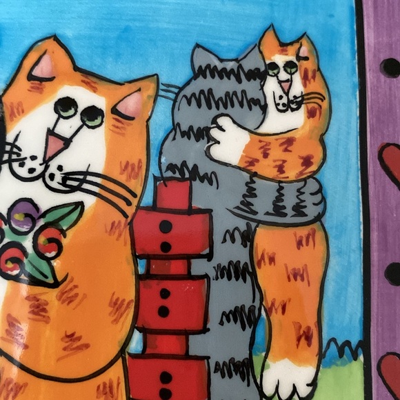 Catzilla Tile Art Trivet-Cats In Love - Picture 7 of 9
